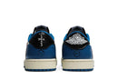 Nike Air Jordan 1 Retro Low Fragment Design x Travis Scott Couro Branco Preto Azul